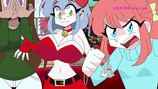 Xmas Cartoon Fuck - Audrey Takes It Raw on the Couch