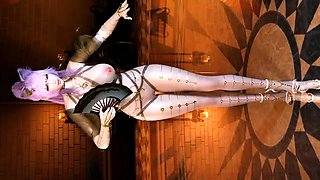 Foxy 3D Superwoman bounces up and down on a cock