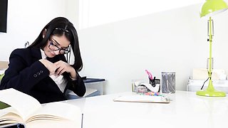 filthy schoolgirl Emily Willis gets licked and banged