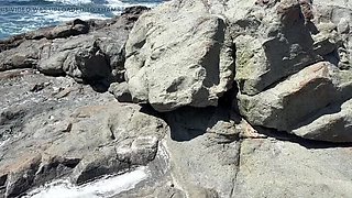 Emma Voyeur Pissing on Public Beach - Hot Amateur Outdoor Pee
