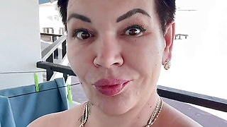 Extreme on the Balcony by the Sea, Caressing Myself, My Pussy