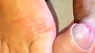 Stepmom Shows Her Pussy and Feet to Her Stepson