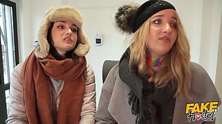 Faux hostel - french chicks beg him before they get banged hard