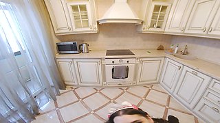 POV Sex with Elise Moon as a Maid in the Kitchen