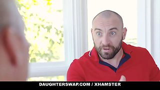 Stepdaughters exchanging step dads for online sex vid