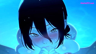 Reze's Swimming Lesson ( Animated Porn )