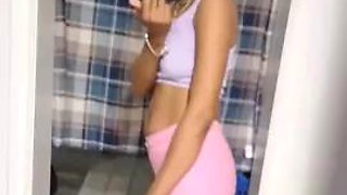Slim Petite Ebony Milf Tight booty shorts