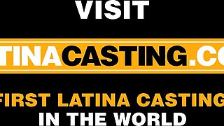 Latina teen with perfect body fucks extra hard on a porn casting