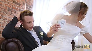 HUNT4K. Rich man pays well to fuck hot young babe on her wedding day