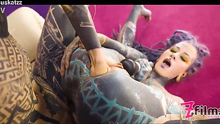 Tattoo pornstar Anuskatzz gets fisted from inked hippie goth chick pov hardcore fetish fisting