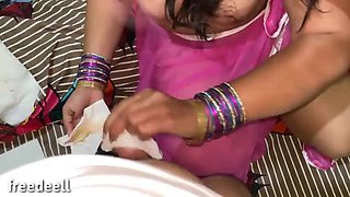Hot Indian MILF with Big Tits Fucks Step Son - Homemade XXX