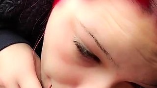 Very yummy amateur redhead blowjob