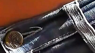Redhead Latina Denim Shorts Cameltoe and Pussy Fingering