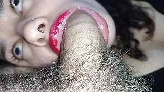 CREAMPIE FACE, CREAMPIE IN THE MOUTH OF THE NAUGHTY, WHO SUCKED HARD UNTIL HER LIPSTICK CAME OUT
