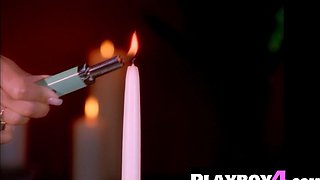 Huge melons blond hair girl cougar model posing naked