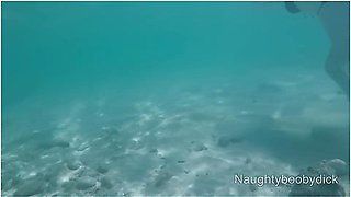 Public Exhibitionist German Teen 18+ With Big Boobs On The Sea Showing Pussy And Ass