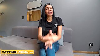 Hispanic bitch cant focus on the interview