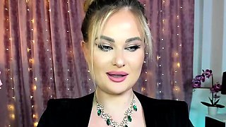 Hot blonde with big boobs solo