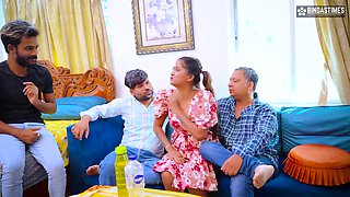 Desi step daughter gets fucked by her step uncle, father and brother Hindi Audio