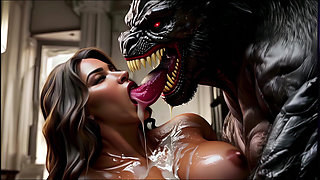 Asmr - Monster on Girl Tongue Action
