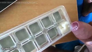 Amateur Couple Shares Cum Cube with 10 Loads on Street