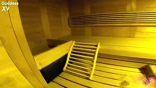 Steamy Sauna Seduction: Big Booty Girl Gets Pounded Hard
