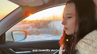 Hitchhiker HannahKim Turns Into a Wild Ride: Blowjob & Car Sex in 4K