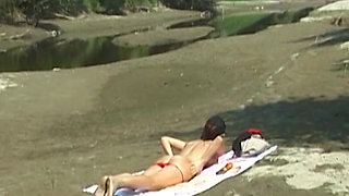 Hot Masturbation by the River