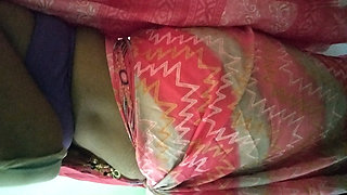 Wife Skirt and Saree Wearing Hot