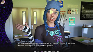 Taboo University #03 - Chem Class with Beatiful Black 18yo and Blue Haired Emo