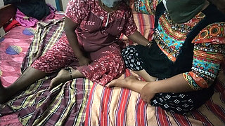 Tamil Lesbian Aunty Hot Sex with Young Boy