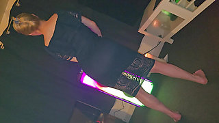 After masturbation ended with orgasm, I dance and show my tits pussy and ass and my partner finally plays with my nipple