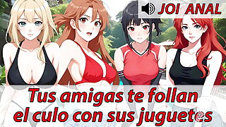 JOI AnaI ASMR. Prepare your best toys. Several Spanish voices!