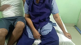 Married Stepuncle Enjoying College Girl with Uniform in Neighbour's Home