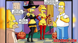 Halloween night with sex - The Simptoons