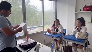 Math teacher has sex with virgin student to be able to pass subjects!