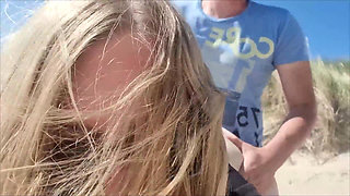 Teen Slut Public Doggy Fucked on the Beach!