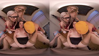 Jada Doll & Jessie Saint & Riley Star & Sovereign Syre in Sorority Hookup: Happy Valentine's Day! VR Porn Video - VRBangers