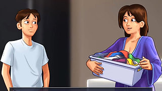 THREESOME SEX WITH BUSTY STEPMOM AND HER FRIEND