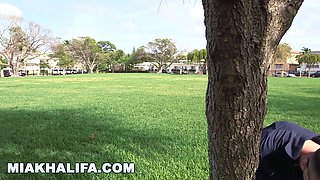 Mia Khalifa - dorky aficionado gets his cherry popped by the goat