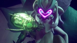 Intense lovemaking with Huntress in Subverse