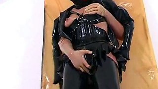 Masturbating slut fingers both holes