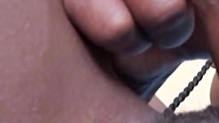 Ebony Extreme Close-up Masturbation Finger Fucking