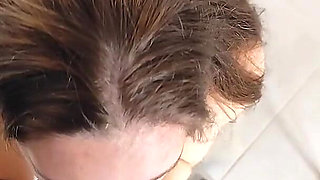 Blowjob in POV. I Took a Shower of Cum on My Face and Tits