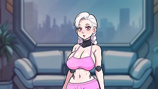 Horny babe enjoys some cartoon action with India Summers in a cute lesbian scene