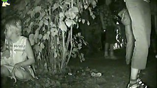Taking a pee hidden cam catches cute blonde pissing outside