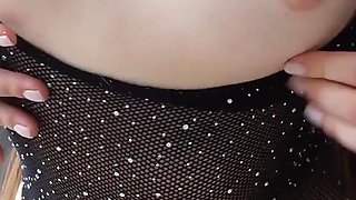 Stepsister Masturbates Her Dripping Pussy in Close-up Just for You, Stepbro