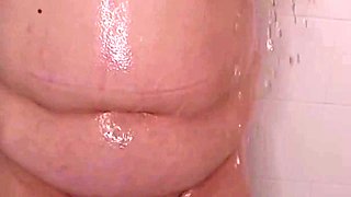 In the Shower Rubbing My Big Belly Squeezing My Big Boobs