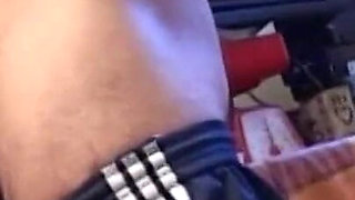 Redhead wife takes facial after amateur fucking in the kitchen - closeup
