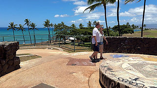 I Just Met This Visitor to Hawaii -- and Here We Are, Outdoors, Playing